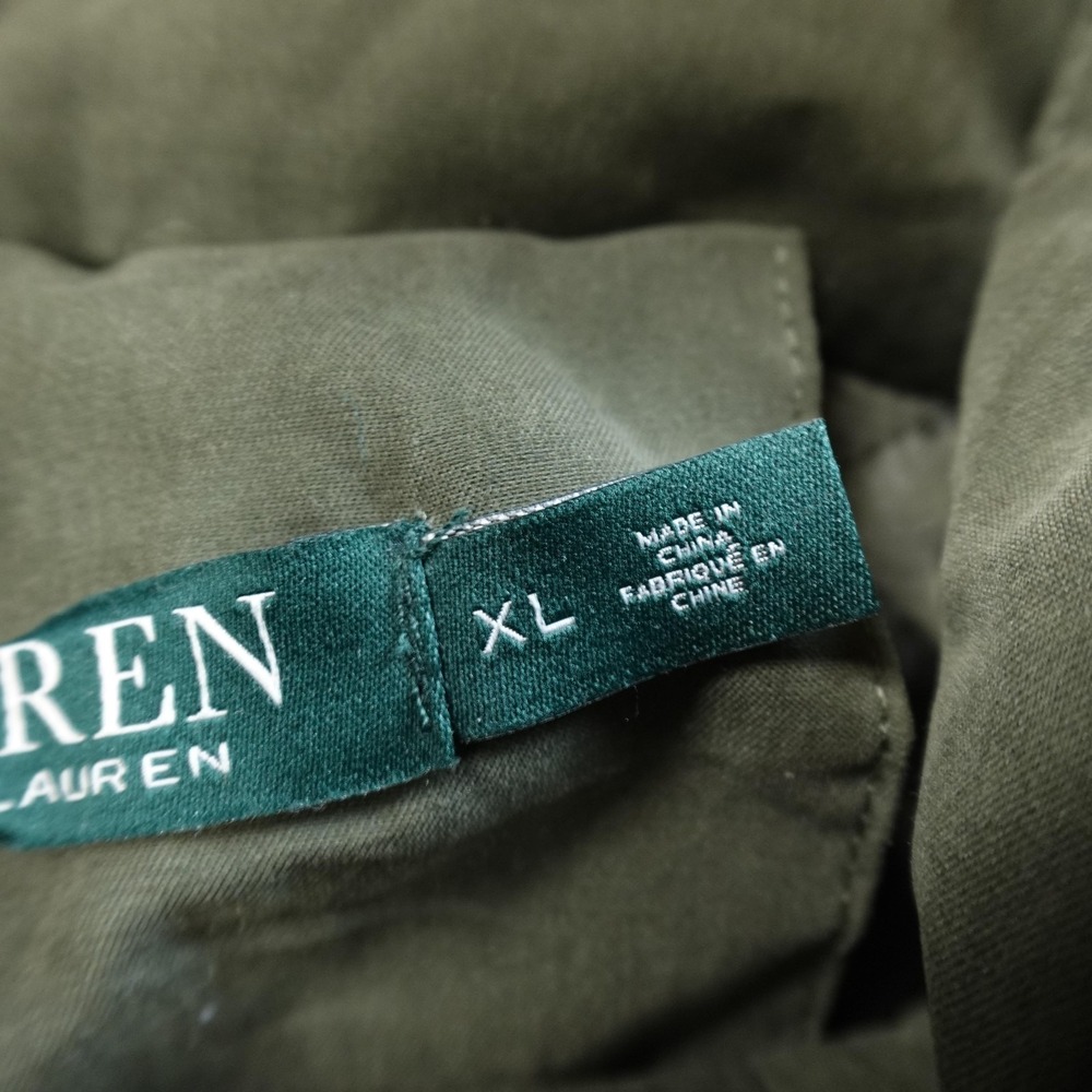 Ralph Lauren Jacket Womens XL Green Hooded Long Parka Chore Coat Insulated Warm - Picture 5 of 11